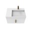 Castello Usa Amazon 30-inch White Right Vanity Set with White Top and Gold Handles CB-MC-30W-GLD-2056R-WH - alternate 2